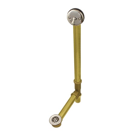 Kingston Brass DTL1206 20-Inch Trip Lever Waste and Overflow with Grid, Polished Nickel DTL1206